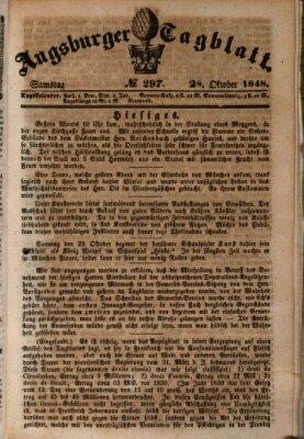 Augsburger Tagblatt Samstag 28. Oktober 1848