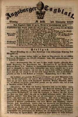 Augsburger Tagblatt Montag 13. November 1848