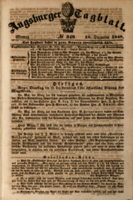 Augsburger Tagblatt Montag 18. Dezember 1848