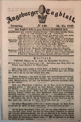 Augsburger Tagblatt Donnerstag 31. Mai 1849