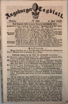 Augsburger Tagblatt Montag 4. Juni 1849