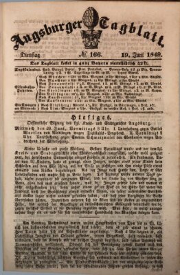 Augsburger Tagblatt Dienstag 19. Juni 1849