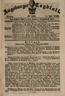 Augsburger Tagblatt Montag 9. Juli 1849