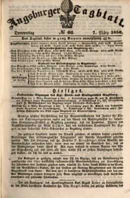 Augsburger Tagblatt Donnerstag 7. März 1850