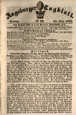 Augsburger Tagblatt Samstag 23. März 1850