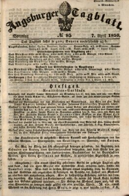 Augsburger Tagblatt Sonntag 7. April 1850