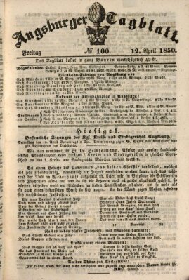 Augsburger Tagblatt Freitag 12. April 1850