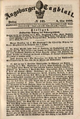 Augsburger Tagblatt Freitag 3. Mai 1850