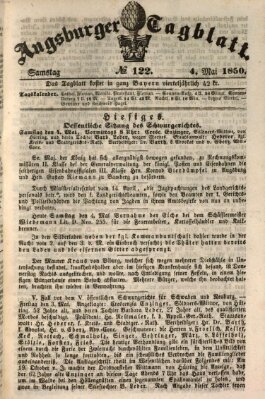 Augsburger Tagblatt Samstag 4. Mai 1850