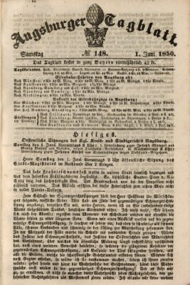 Augsburger Tagblatt Samstag 1. Juni 1850