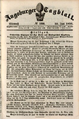 Augsburger Tagblatt Mittwoch 19. Juni 1850