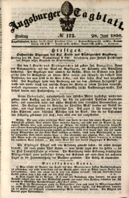 Augsburger Tagblatt Freitag 28. Juni 1850