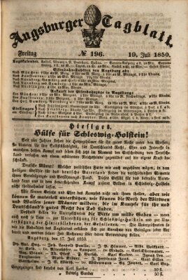Augsburger Tagblatt Freitag 19. Juli 1850