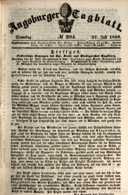 Augsburger Tagblatt Samstag 27. Juli 1850