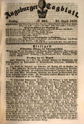 Augsburger Tagblatt Dienstag 27. August 1850