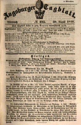 Augsburger Tagblatt Mittwoch 28. August 1850