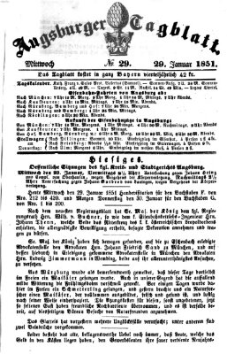 Augsburger Tagblatt Mittwoch 29. Januar 1851