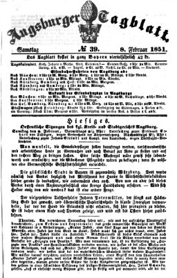 Augsburger Tagblatt Samstag 8. Februar 1851