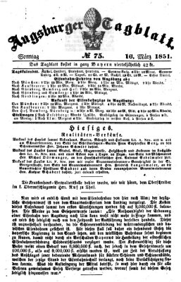 Augsburger Tagblatt Sonntag 16. März 1851