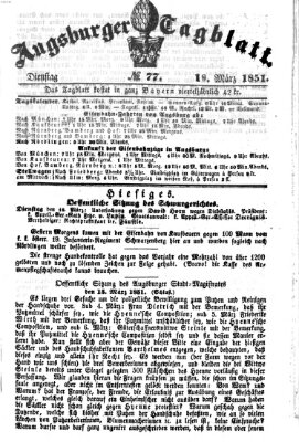 Augsburger Tagblatt Dienstag 18. März 1851