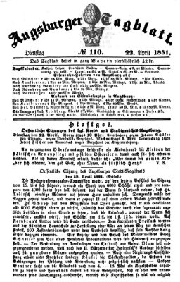 Augsburger Tagblatt Dienstag 22. April 1851
