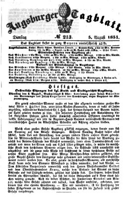 Augsburger Tagblatt Dienstag 5. August 1851