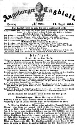 Augsburger Tagblatt Sonntag 17. August 1851
