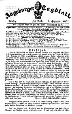 Augsburger Tagblatt Dienstag 9. September 1851