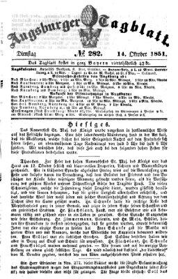 Augsburger Tagblatt Dienstag 14. Oktober 1851