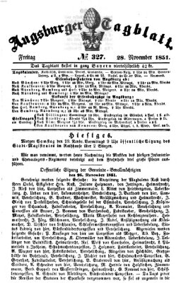 Augsburger Tagblatt Freitag 28. November 1851