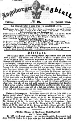 Augsburger Tagblatt Sonntag 18. Januar 1852
