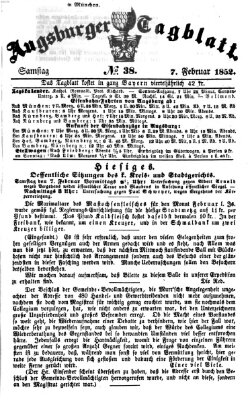 Augsburger Tagblatt Samstag 7. Februar 1852