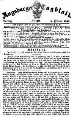 Augsburger Tagblatt Sonntag 8. Februar 1852