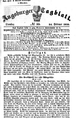 Augsburger Tagblatt Dienstag 24. Februar 1852