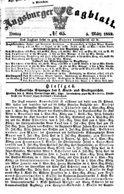 Augsburger Tagblatt Freitag 5. März 1852