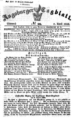 Augsburger Tagblatt Mittwoch 7. April 1852