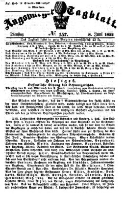 Augsburger Tagblatt Dienstag 8. Juni 1852