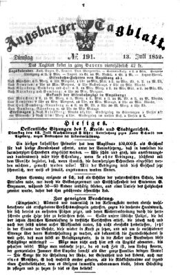 Augsburger Tagblatt Dienstag 13. Juli 1852