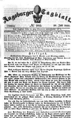 Augsburger Tagblatt Dienstag 27. Juli 1852