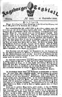 Augsburger Tagblatt Montag 6. September 1852