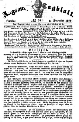 Augsburger Tagblatt Samstag 11. Dezember 1852