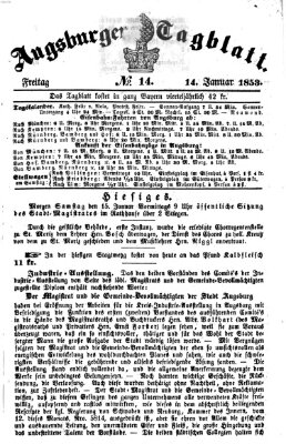 Augsburger Tagblatt Freitag 14. Januar 1853