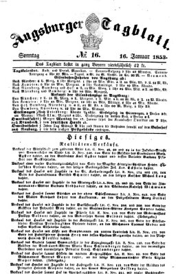 Augsburger Tagblatt Sonntag 16. Januar 1853