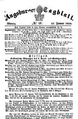Augsburger Tagblatt Montag 17. Januar 1853