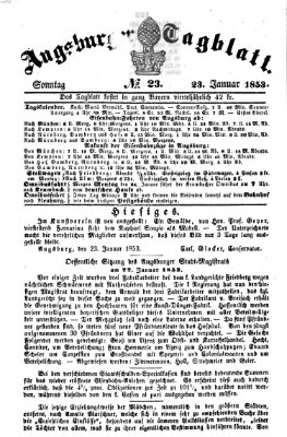 Augsburger Tagblatt Sonntag 23. Januar 1853