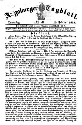Augsburger Tagblatt Donnerstag 10. Februar 1853