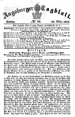 Augsburger Tagblatt Dienstag 22. März 1853