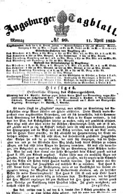 Augsburger Tagblatt Montag 11. April 1853
