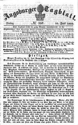 Augsburger Tagblatt Freitag 10. Juni 1853