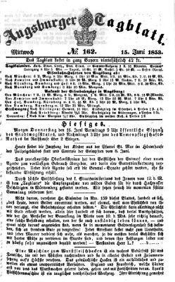 Augsburger Tagblatt Mittwoch 15. Juni 1853